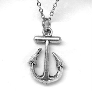 Small Anchor Charm Pendant Necklace